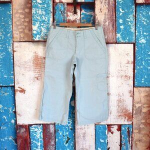 Women's Unbranded Shorts Cargo Style Capri NO SIZE Light Blue